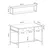Radni sto PENA 72x100 cm + zidna polica 24x100 cm braon/crna