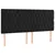 Okvir za krevet s uzglavljem crni 180x200 cm baršunasti