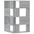 Kutni regal z knjige 4 razine artisian hrast 85x85x140cm drveni