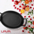 Cast iron pan, oval, 19 x 14 cm, red - LAVA brand