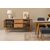 HANAH HOME Vina 02 1048 Atlantic Pine Dark Blue (Produživi trpezarijski sto, stolice i konzola (5 komada))