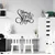 WallXpert metalni zidni ukras DEC-BL003, natpis „Home Sweet Home”, 40 x 40 cm, crni