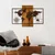 Wallity Zidna dekoracija World Map With Compass 5, 58x85cm, Hrast