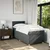 Vidaxl Box spring postelja z vzmetnico temno siva 90x200 cm blago