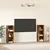 Set TV komoda Zidne 2 pcs Staro drvo 107 x 35 x 37 cm