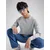 LEVIS  Pulover Housemark Sweater pegasto siva