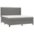 Vidaxl Box spring postelja z vzmetnico LED temno siva 180x200 cm blago