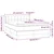Greatstore Box spring postelja z vzmetnico temno rjava 140x200 cm blago