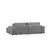 Atelier del Sofa Ugaona garnitura Pirlo 145x43x206cm Svetlosiva