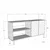 Hanah Home komoda Gumus 180, 180 cm, bela / travertin