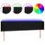LED uzglavlje crno 183x16x78/88 cm od tkanine