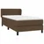 Vidaxl Box spring postelja z vzmetnico temno rjava 90x200 cm blago
