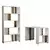 Hanah Home Set polica i radni sto Lima, Orah-beli