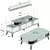 Hanah Home Set TV Komoda i klub sto Beli