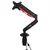 Gaming desk mount for single monitor with height adjustable gas spring. Deskmount with clamp or grommet. Monitor up to 9kg, VESA 75x75 or 100x100mmUSB ports (1x power only, 1x loop through USB) Red light effect in base