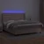 Vidaxl Box spring postelja z vzmetnico LED kapučino 160x200 cm