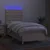 Greatstore Box spring postelja z vzmetnico LED krem 90x190 cm blago