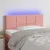 Vidaxl LED posteljno vzglavje roza 80x5x78/88 cm žamet