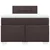 Vidaxl Box spring postelja z vzmetnico temno rjav 120x200 cm blago