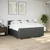 Vidaxl Box spring postelja z vzmetnico temno siva 180x200 cm blago