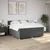 Vidaxl Box spring postelja z vzmetnico temno siva 180x200 cm blago