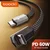 Toocki kabel USB tipa C - USB tipa C, stranski kot 90°, 2 m, 60 W, TXCTT2-SS02