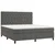 Vidaxl Box spring postelja z vzmetnico temno siva 160x200 cm žamet