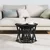 Ugolni bočni stol 3 pcs Crni hrast Inženjerska drva i čelik