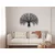 WallXpert metalni zidni ukras 5606, drvo sa razgranatom krošnjom, 75 x 53 cm, crni