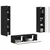 Set TV komoda 6 pcs Crna Konstruirano drvo