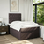 vidaXL vidaXL Box spring postelja z vzmetnico temno rjava 120x190 cm blago, (21310486)