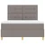 Vidaxl LED Box Spring Postelja z vzglavjem Taupe 140 x 200 cm blago