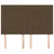 Vidaxl Vzglavje postelje temno rjavo 144x5x118/128 cm blago