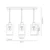Luster na sajli MADERA 3xE27/60W/230V bela/drvo