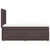 Vidaxl Box spring postelja z vzmetnico temno rjava 90x200 cm blago