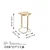 Hanah Home Klub sto Shb-001-C, 30x52x30 cm, Zlatne boje