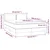 Vidaxl Box spring postelja z vzmetnico LED krem 140x200 cm blago