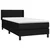 Vidaxl Box spring postelja z vzmetnico črn 90x190 cm blago