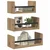 Set zidnih polica s policom 3 pcs Umjetnički hrast 40x16x14cm