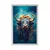 Plakat modro zlati bivol - 20x30 silver
