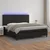 Vidaxl Box spring postelja z vzmetnico LED črna 200x200cm umetno usnje