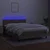 Vidaxl Box spring postelja z vzmetnico LED taupe 140x200 cm blago