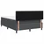 Vidaxl LED Box Spring Postelja Temno siva in bela 140 x 190 cm