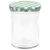vidaXL Staklenke za džem s bijelo-zelenim poklopcima 48 kom 400 ml
