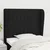 Vidaxl Vzglavje z ušesi črno 93x23x118/128 cm blago