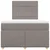 Vidaxl Box spring postelja z vzmetnico taupe 120x190 cm blago