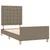 Vidaxl Posteljni okvir z vzglavjem taupe 80x200 cm blago