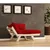 Hanah Home Baštenska sofa sa jednim sedištem i jastukom, Naturalna i crvena