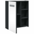 Kupaonski ormarić s ogledalom i LED svjetlom crni 45x13x52 cm