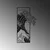 Wallity Zidna dekoracija Waves 3, 34x62 cm, 1.5 mm, Crna
